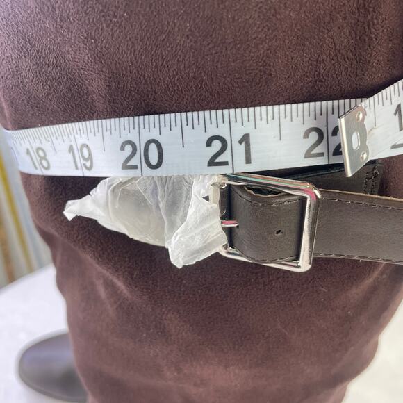 Journee Collection Women Brown Buckle Accent Frenchy Round Toe Dress Boot 11 XWC - Picture 13 of 16